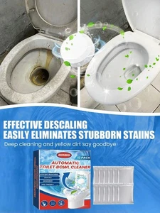Toilet Bowl Cleaner Tablets Toilet Cistern Bowl Grime Limescale Descaler - Bild 1 von 10