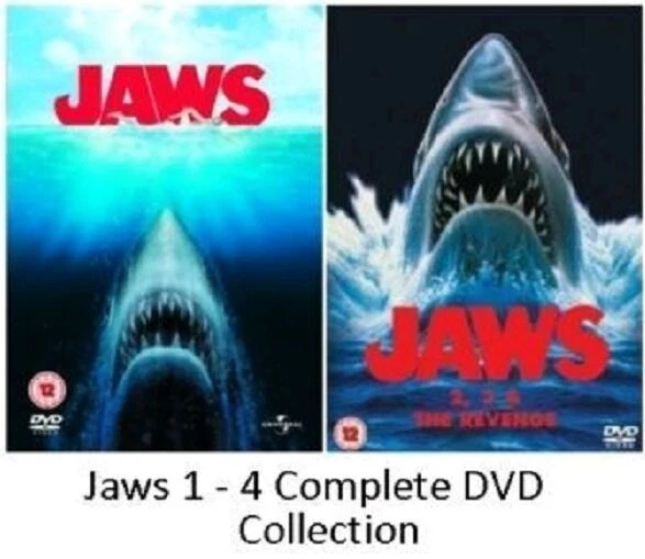 Jaws 1 - 4 Dvd Parts 1 2 3 4 omplete Movie collection New/Sealed UK Release R2 - Image 1 of 1