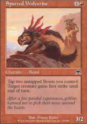 Spurred Wolverine - Onslaught #237/350 MTG Magic The Gathering - Image 1 of 1