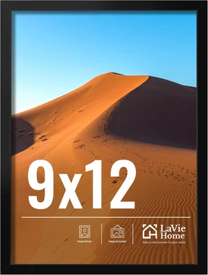 9x12相框墙面显示,9x12黑色相框带高清有机玻璃, — 第 1/4 张图片