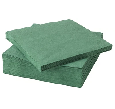 50x NEW IKEA FANTASTISK Green Napkins,Elegant Christmas & Party Table Serviettes - Image 1 of 2
