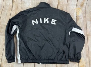 Chaqueta cortavientos vintage para mujer Nike años 90 cremallera completa negra blanca talla XL 16-18 - Imagen 1 de 8