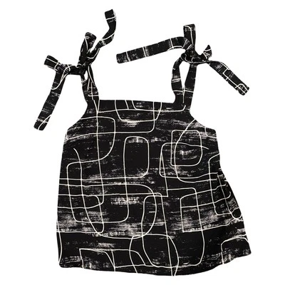 Camiseta sin mangas Mossimo para mujer con estampado geométrico y correa de corbata XS Foto 1 de 4