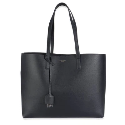 Saint Laurent Deep Marine Calfskin Large Shopping Tote - Image 1 of 4
