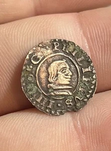 RARE 1663 4 Maravedis Spanish Colonial Old Coin Pirate Golden Era - Picture 1 of 2