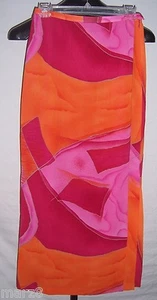 Bianca Nygard Pink & Orange Geometric Print Long Skirt Misses Size 6 - Picture 1 of 6
