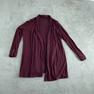 White House Black Market Womens Cardigan XL Long Sleeve Maroon 4168 - Picture 1 of 8