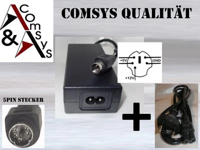 Netzteil 12V 5V für Trekstor Datastation x.u y.uh z.ul Festplatte Laufwerk 5 Pin - Bild 1 von 3