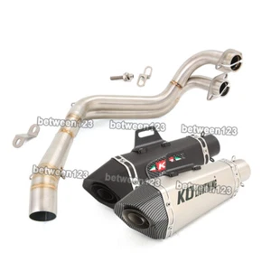 Silenciador de escape tubo de escape cabezal delantero para Yamaha YZF R7 Tracer 7 FZ07 2014-2025 - Imagen 1 de 8