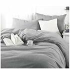 Brand~New Collection 100%Egyptian Cotton 600 Tc Duvet Cover Uk~Size Silver Solid