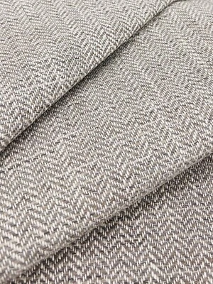 Thibaut Crypton Herringbone Uphol Fabric- Ashbourne Tweed Sterling Grey 3.35 yds - Image 1 of 4