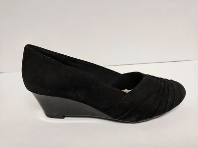 Zapatos de salón Gerdie estilo suave, gamuza sintética negra, para mujer de 6,5 de ancho Foto 1 de 4