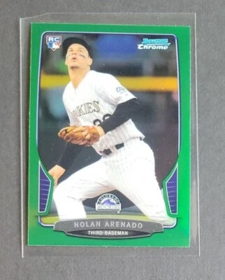 Nolan Arenado 2013 Bowman Chrome Green Refractor RC #24 Rockies Rookie - Image 1 of 4