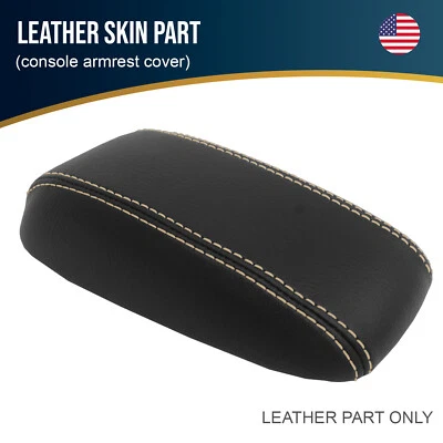 Fits 95-98 Mazda Protege Leather Console Armrest Lid Cover Beige Stitch - Image 1 of 4