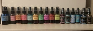 Set of 19 Dylusions, Adirondack  And Distress Ink Sprays (16 Different Colors) - Picture 1 of 7