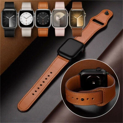 BANDKIN Genuine Leather Apple Watch Band Strap for iWatch Series 9 8 7 6 5 4 3 45mm 41mm
