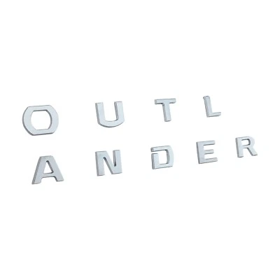 Front Hood Emblem For Mitsubishi Outlander 2003-21 Badge Nameplate Letter Chrome Foto 1 de 4