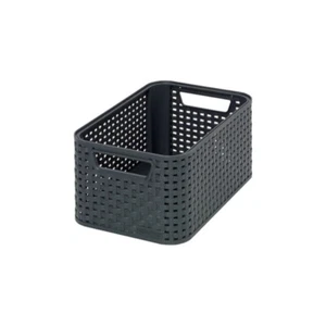 Regalbox Aufbewahrungskorb Kunststoff Korb Regalkorb Ordnungsbox Rattan S M L - Bild 1 von 17