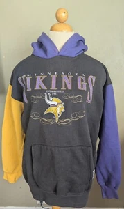 Vintage Minnesota Vikings Hoodie -Nutmeg Mill-   Medium  Purple/Gold Hooded - Picture 1 of 9