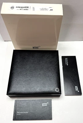 Montblanc Pen and Leather Set Storage Box Case and Service Booklet - Image 1 of 2