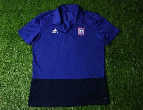 IPSWICH TOWN 2017-2018 FOOTBALL POLO SHIRT JERSEY TRAINING ADIDAS ORIGINAL Cover
