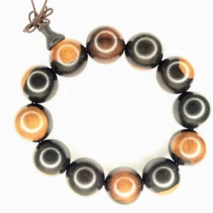 Pulsera Mala elástica de madera de ébano cuentas de oración estiramiento yoga chakra meditación 073 - Imagen 1 de 10