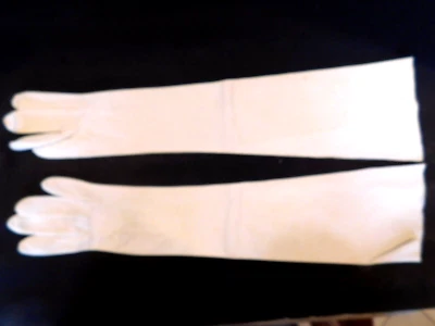 GRANDOE LADIES CREAM COTTON DRESS GLOVES UNLINED SIZE 6.5 - Image 1 of 4