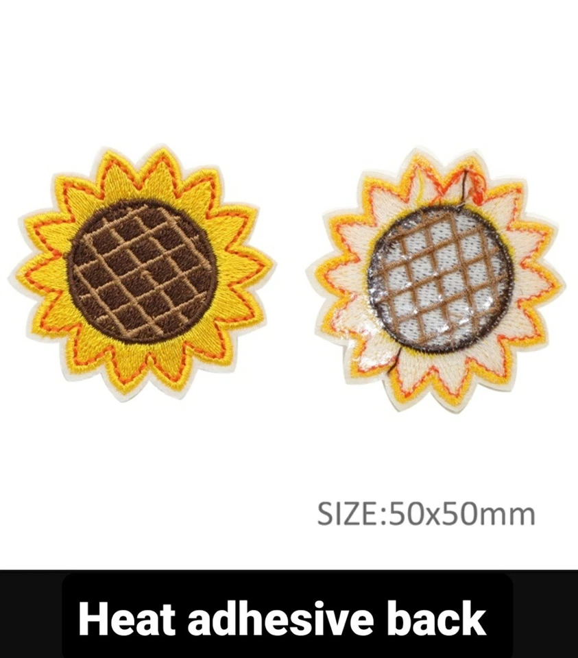 1 pieza Parche Bordado Fieltros Artesanal Adorno Girasol Foto 1 de 1