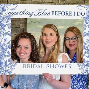 Blue Bridal Shower Party Photo Booth Props Something Blue Before I Do Decorat... - Picture 1 of 7