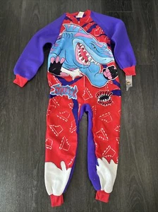 Vintage 90’s Street Sharks One Piece Pajamas Size 10 - Picture 1 of 6