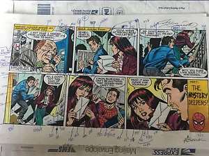 MARVEL COMICS ALEX SAVIUK JOE SINNOT SPIDER MAN SUNDAY COMIC STAN LEE PRODUCCIÓN - Imagen 1 de 4