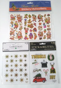 Scrapbooking Lot Gold Foil Stickabilites Santa's Secret 118 pc Planner - Picture 1 of 8
