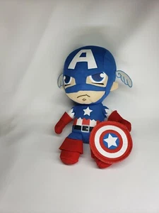 Captain America With Shield 9in USED/Plush Avenger, Marvel Universal Studios - Picture 1 of 7