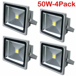 4 x LED Flood Light Outdoor Lighting Waterproof 50W Yard Football Lamp DC 12-24V - Picture 1 of 19