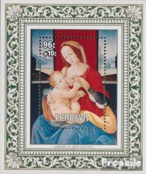 sellos Penrhyn 1984 Mi Bloque 59 (completa edición) nuevo con goma original 1984 - Imagen 1 de 1