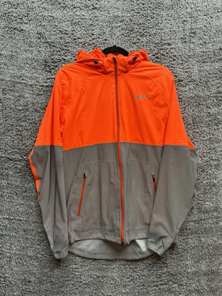 Men’s Nike Shield Flash Reflective Running Jacket Size Large Orange - Image 1 of 4