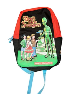 Mochila grande Don’t Talk to Strangers Aliens UFO tamaño completo bolso Steven Rhodes - Imagen 1 de 5