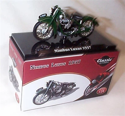 Nimbus Luxus 1937 Classic Motorbike 1-24 Scale New in Case Atlas - Image 1 of 3