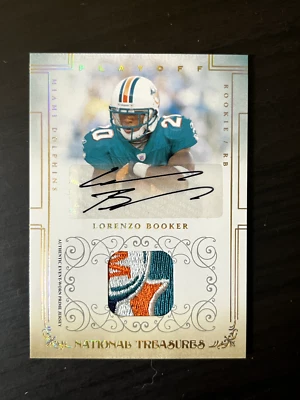 Lorenzo Booker 2007 National Treasures Rookie Patch Autograph /25 RC Jersey Auto - Image 1 of 2