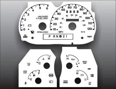 Medidores de cara blanca para Ford Ranger Explorer 1996 Foto 1 de 4