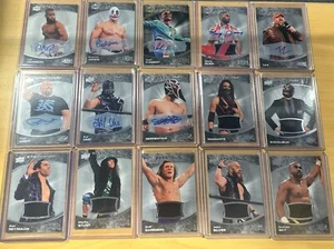 ! Lot Of 15 Upper Deck AEW Spectrum Cards Some Autographed Please See Pics Lot A - Picture 1 of 12