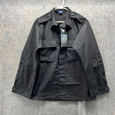 Propper Jacket Men Small Black Button Down Coat Military Tactical Ripstop Field - Image 1 of 4
