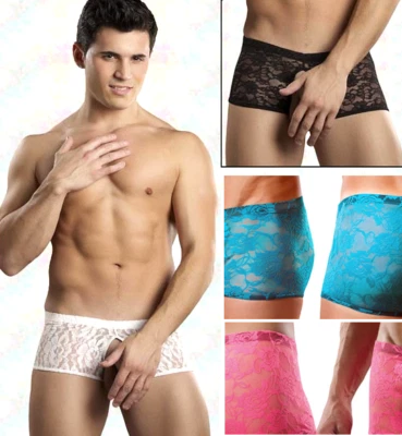 Pantalones cortos de encaje sin entrepierna para hombre con apertura trasera potencia masculina 468162 y 163194 Foto 1 de 3