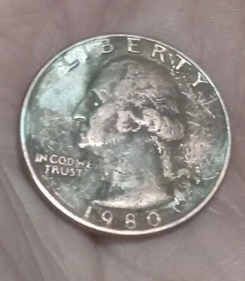 1980-P & S, Washington Quarter  Both Obverse And Missing Clad Layer Item - Image 1 of 4