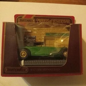 MODELS OF YESTERYEAR Y-17 MATCHBOX 1938 HISPANO SUIZA COLLECTIBLE CAR - Picture 1 of 5
