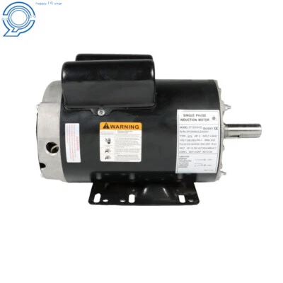 5 HP Compressor Duty Electric Motor 1 Phase 3450 RPM 56Hz Frame 7/8" Shaft 230V - Image 1 of 4