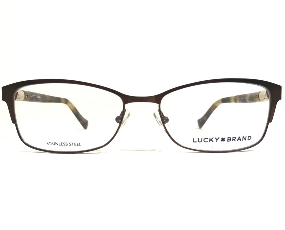 Monturas de gafas Lucky Brand D119 MARRÓN tortuga rectangulares borde completo 53-16-140 Foto 1 de 4