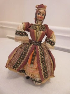 VINTAGE HANDMADE DOLL - 9 1/2 TALL - 1950's - Picture 1 of 13
