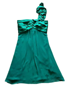 Y2K Max & Cleo Green Fairycore 1-Shoulder Dress Chiffon Formal Prom Cocktail 4 - Picture 1 of 8