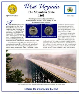 West Virginia Quarters P&D 2005 (Postal Panel Collection) PCS - Picture 1 of 2